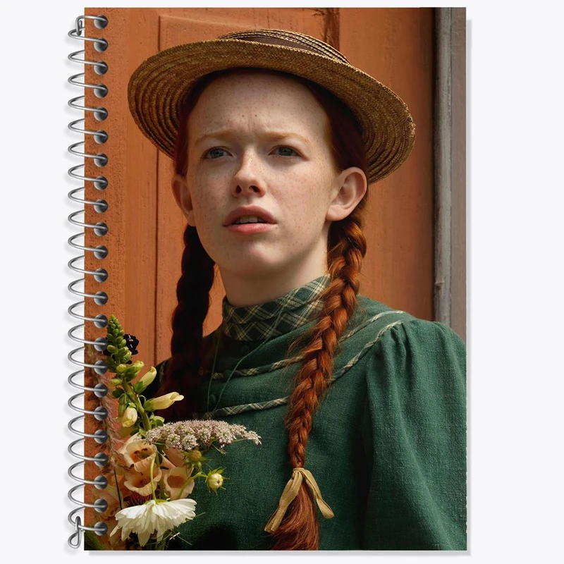 دفتر زبان 50 برگ خندالو مدل دو خط طرح آنه سریال آنشرلی کد 28973