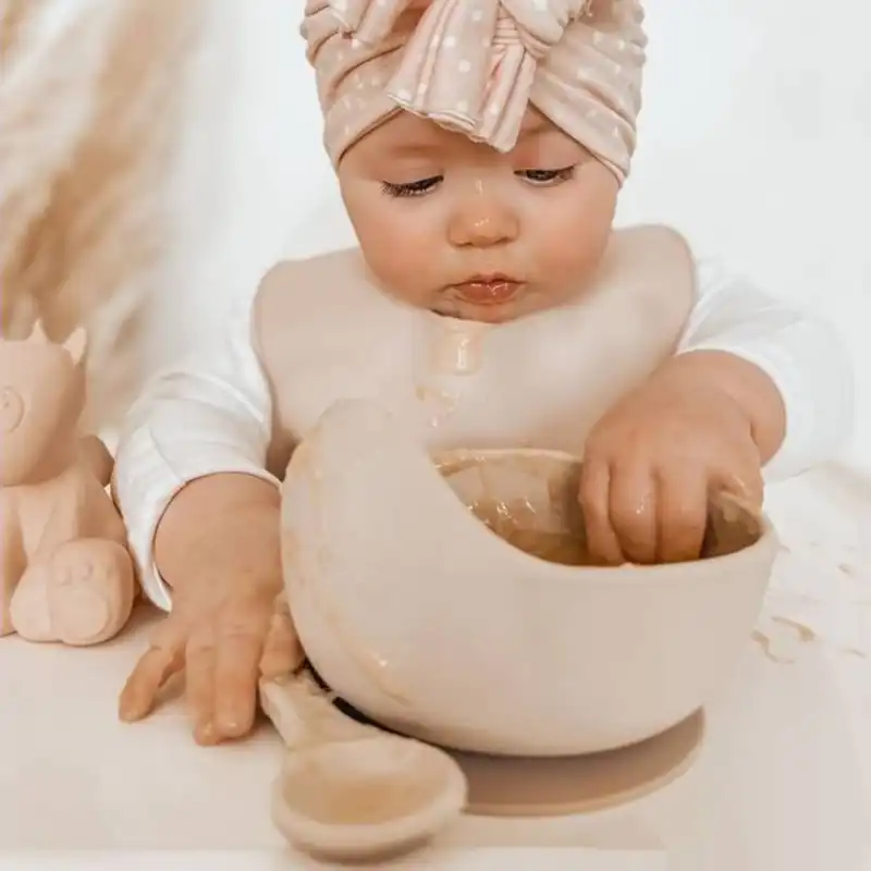 ظرف غذای کودک مدل سیلیکونی مجموعه 3 عددی