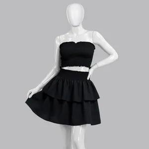 ست نیم‌تنه و دامن زنانه دل آویز مدل H424