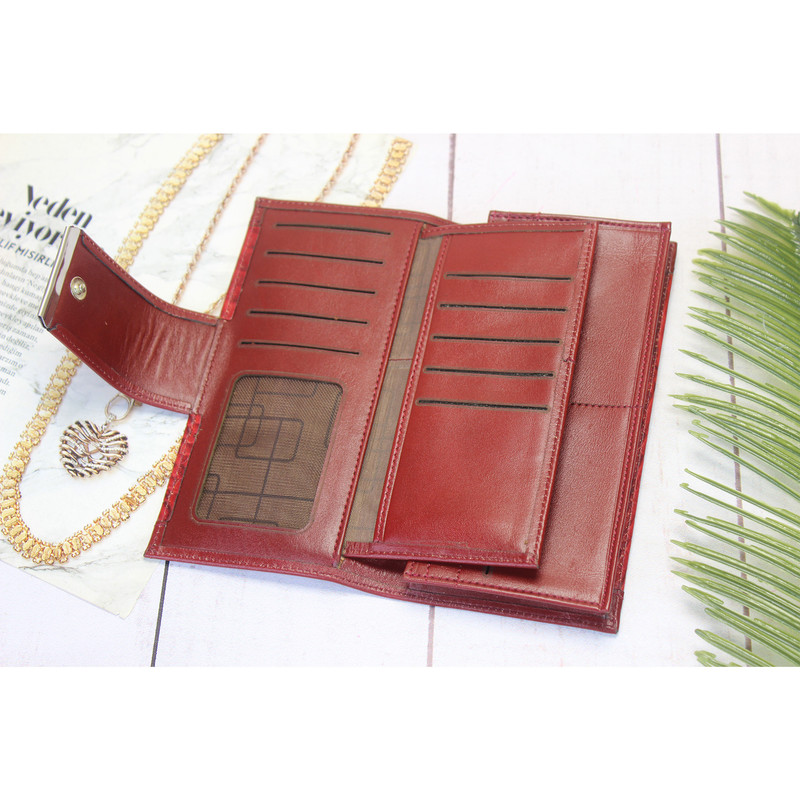 کیف پول زنانه مدل چرم طبیعی کد KZD-086