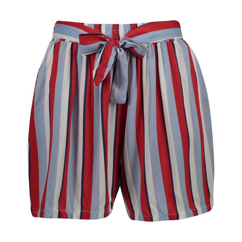 شلوارک زنانه مدل راه راه پاپيوني G07