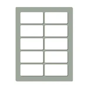 برچسب مدل مستطیل طرح بدون حاشیه مجموعه 10 عددی
