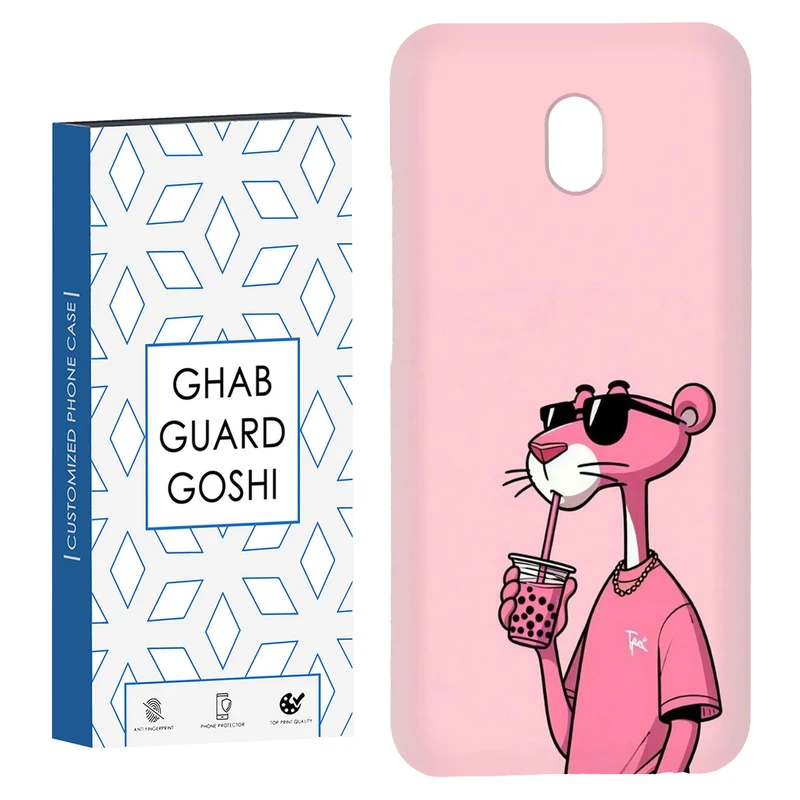 کاور قاب گارد گوشی طرح پلنگ صورتی کد Dimo-213 مناسب برای گوشی موبایل شیائومی Redmi 8a
