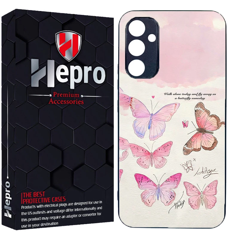 کاور هپرو طرح پروانه کد TPU-347 مناسب برای گوشی موبایل سامسونگ Galaxy A15