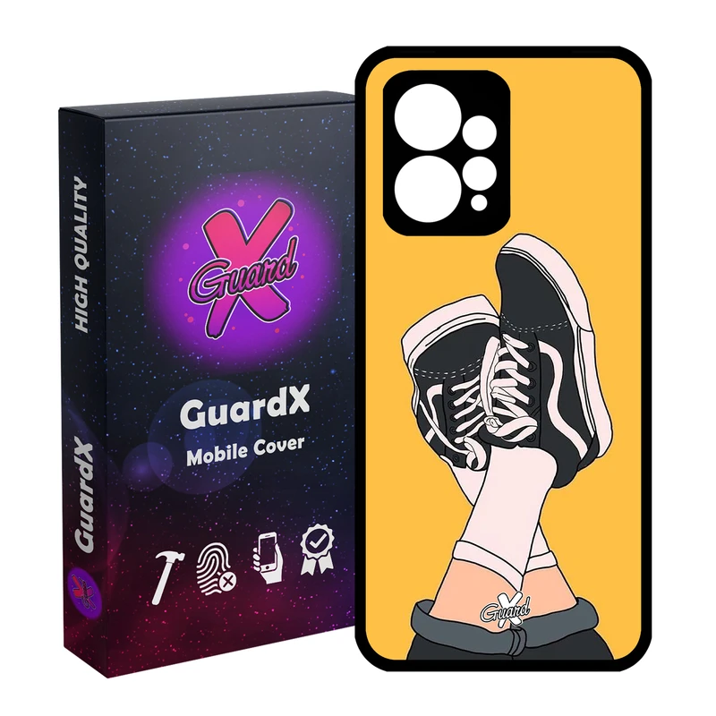 کاور گارد ایکس طرح Shoes مدل Glass10051 مناسب برای گوشی موبایل شیائومی Redmi Note 12 4G