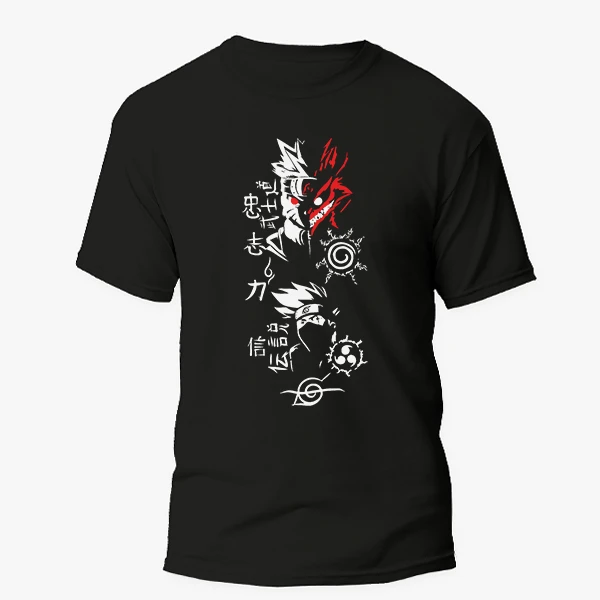 تی شرت آستین کوتاه مردانه مدل انیمه ای ناراتو anm114