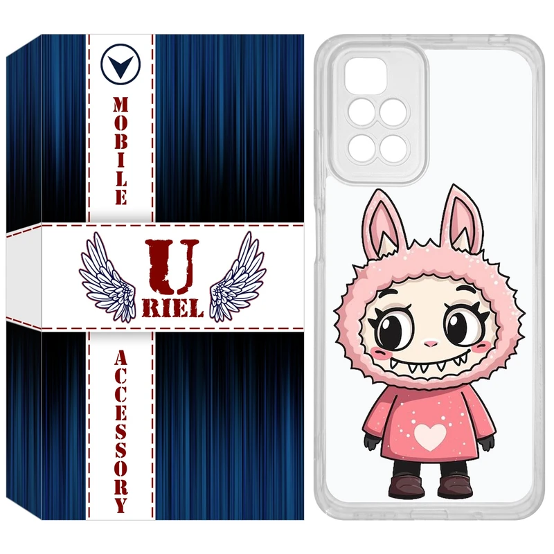 کاور یوریل مدل Clear کد 139 طرح لبوبو Labubu مناسب برای گوشی موبایل شیائومی Redmi 10 / 10 Prime