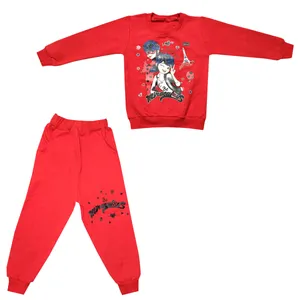 ست سویشرت و شلوار دخترانه مدل دختر کفشدوزکی