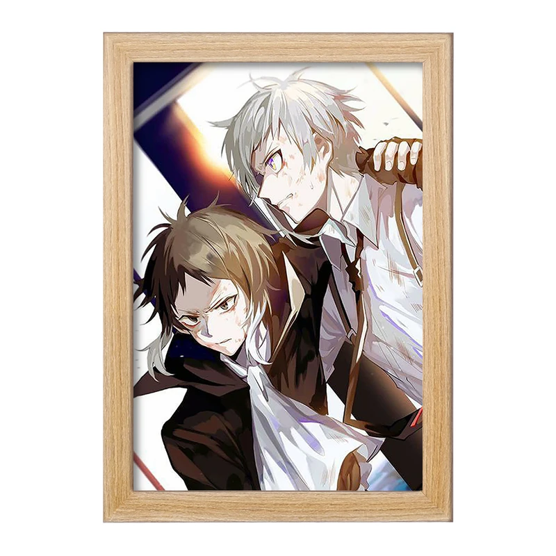 تابلو خندالو مدل آتسوشی و آکوتاگاوا انیمه سگ های ولگرد بانگو  کد 15659