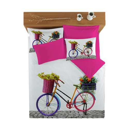 سرویس کاور لحاف کالرز آو فشن طرح Bike دو نفره 6 تکه