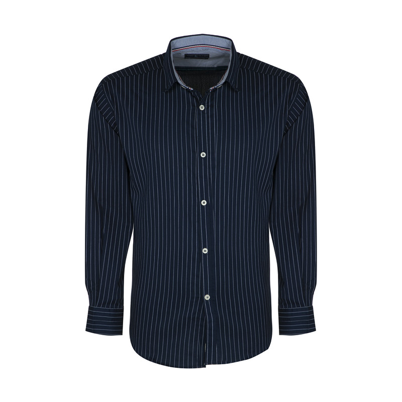 پیراهن آستین بلند مردانه مدل PVLF DIP TOM رنگ سرمه ای