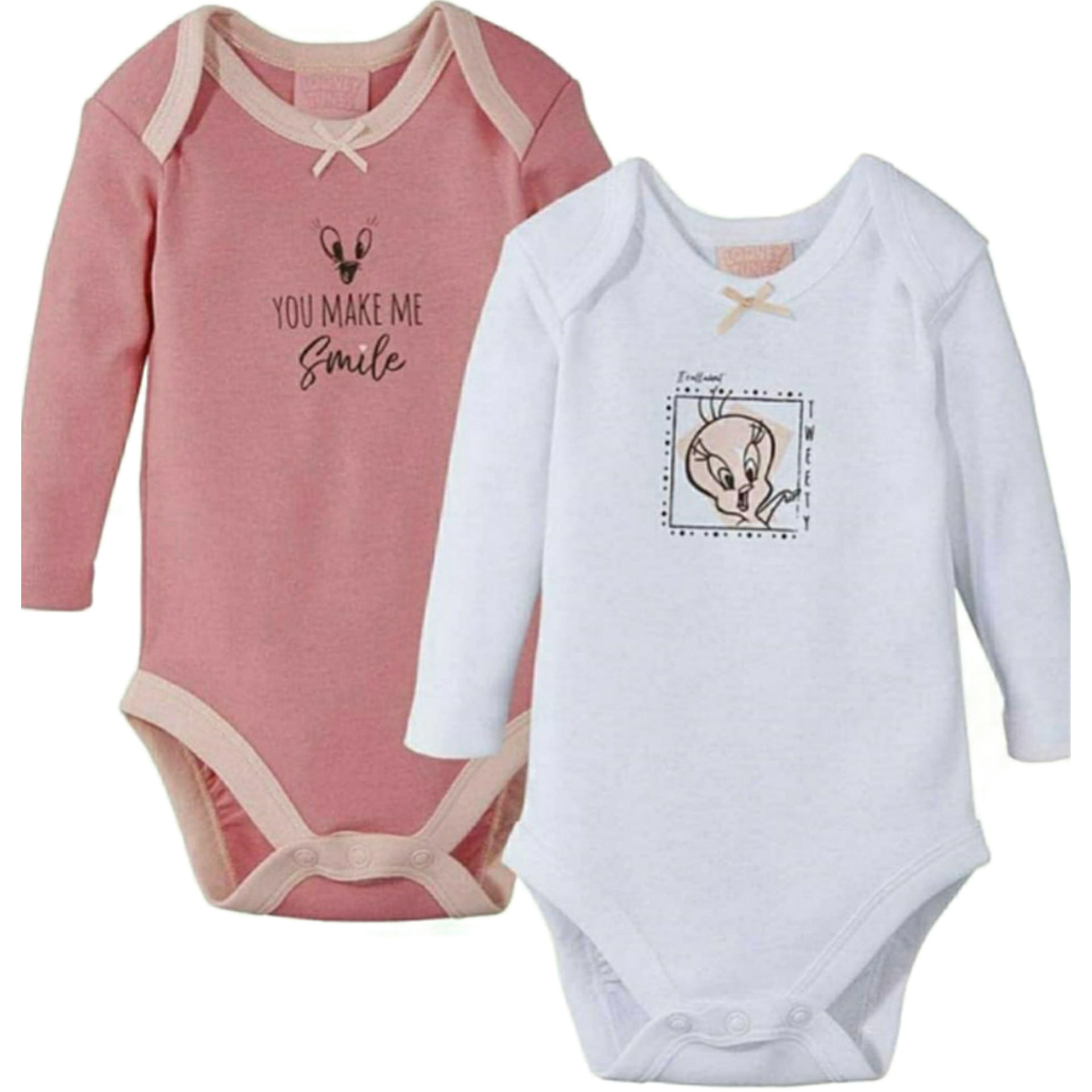 بادی آستین بلند نوزادی مدل جوجه مجموعه 2 عددی