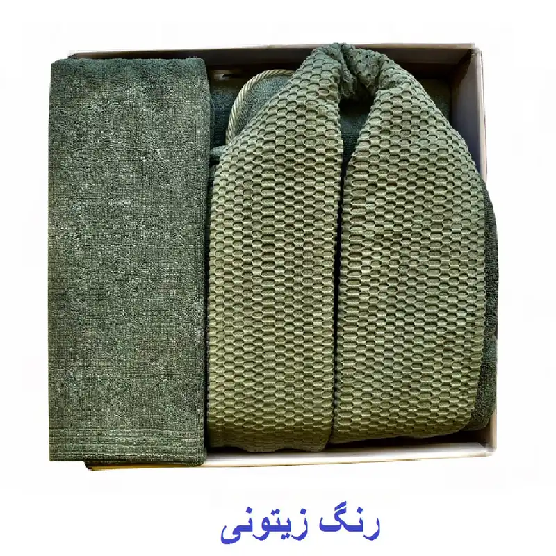 سرویس حوله پالتویی 4 تکه الماس مدل ELENA کد PS-50 سایز 125