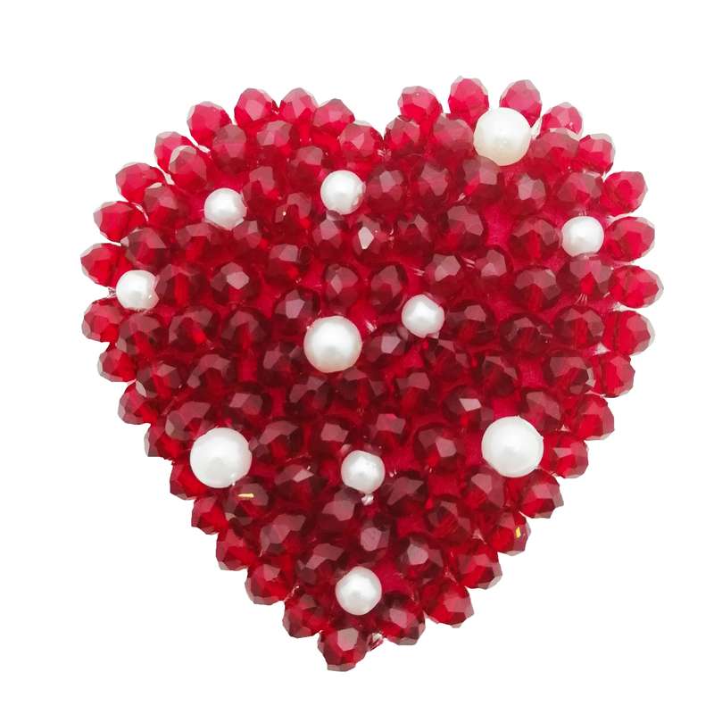 گل سینه زنانه گالری تویین طرح قلب کد T11 تک سایز