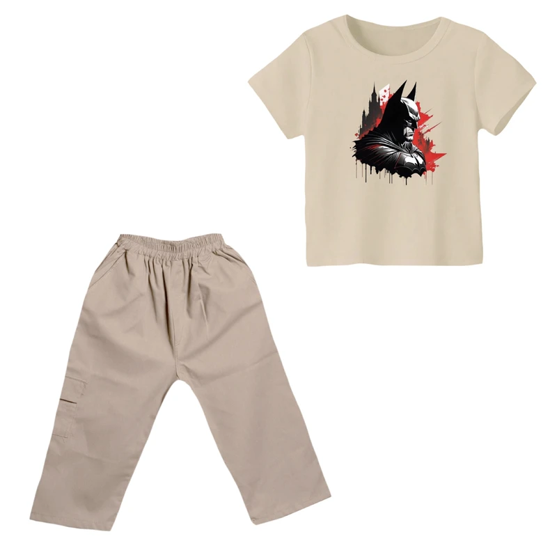 ست تی شرت و شلوارک پسرانه مدل بتمن کد ۲۹