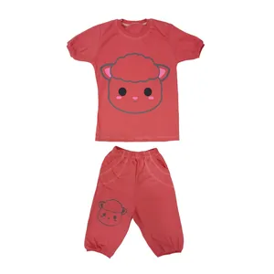 ست تی شرت و شلوارک دخترانه مدل 02 کد Z115