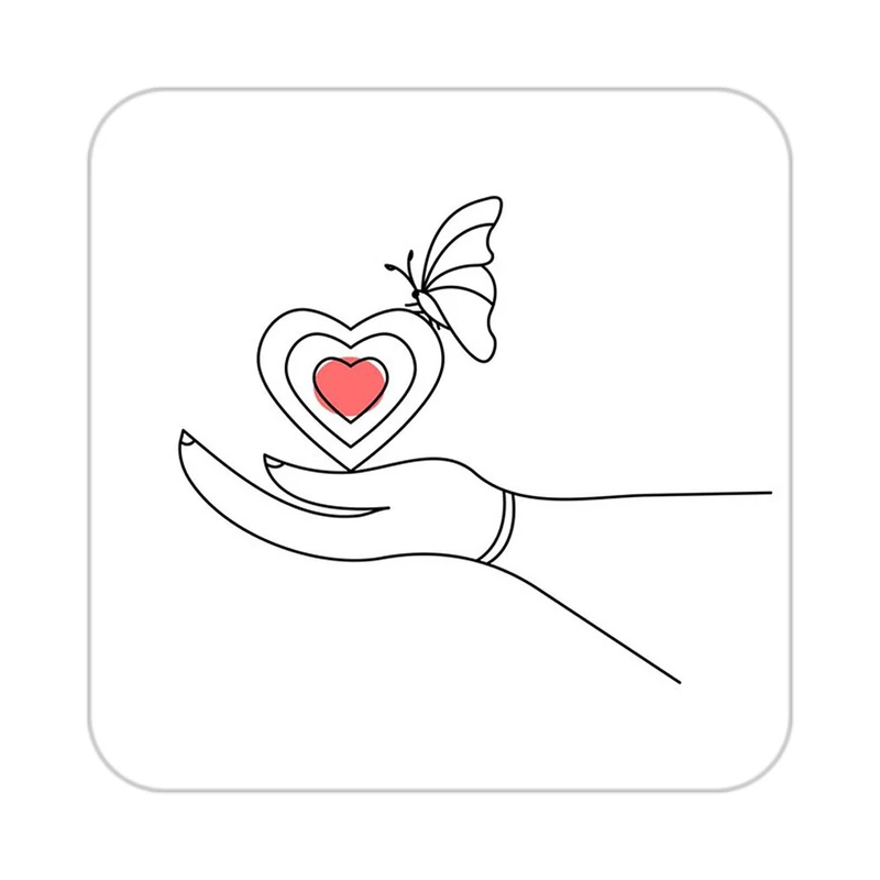 زیر لیوانی کاکتی طرح عاشقانه مدل mp36938