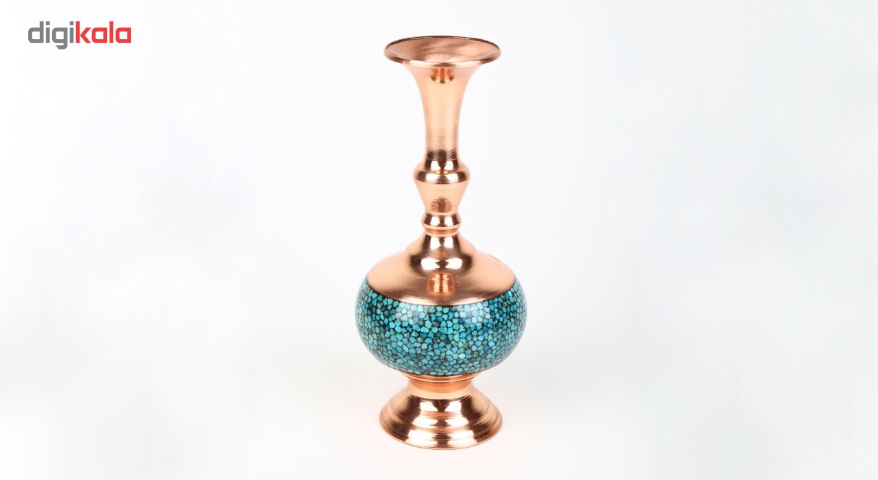 Copper Turquoise inlaying vase, Goharan Gallery , Croatian 14506Model