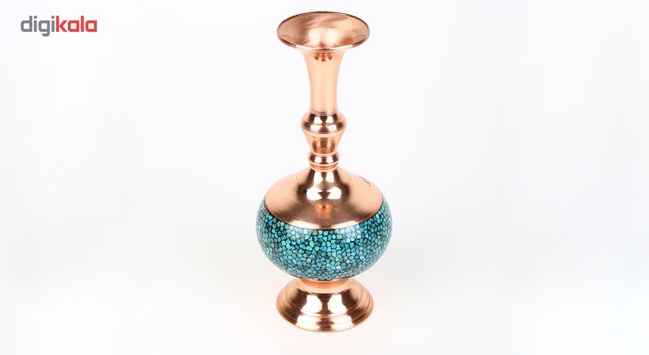 Copper Turquoise inlaying vase, Goharan Gallery , Croatian 14506Model