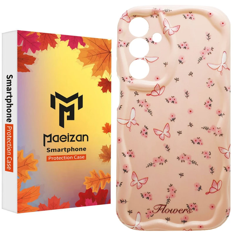 کاور پاییزان مدل Peachy Flowers طرح پروانه ها مناسب برای گوشی موبایل سامسونگ Galaxy A16 / A16 5G