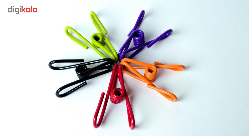 گیره لباس دیارا مدل فلزی روکش دار بسته 10 عددی