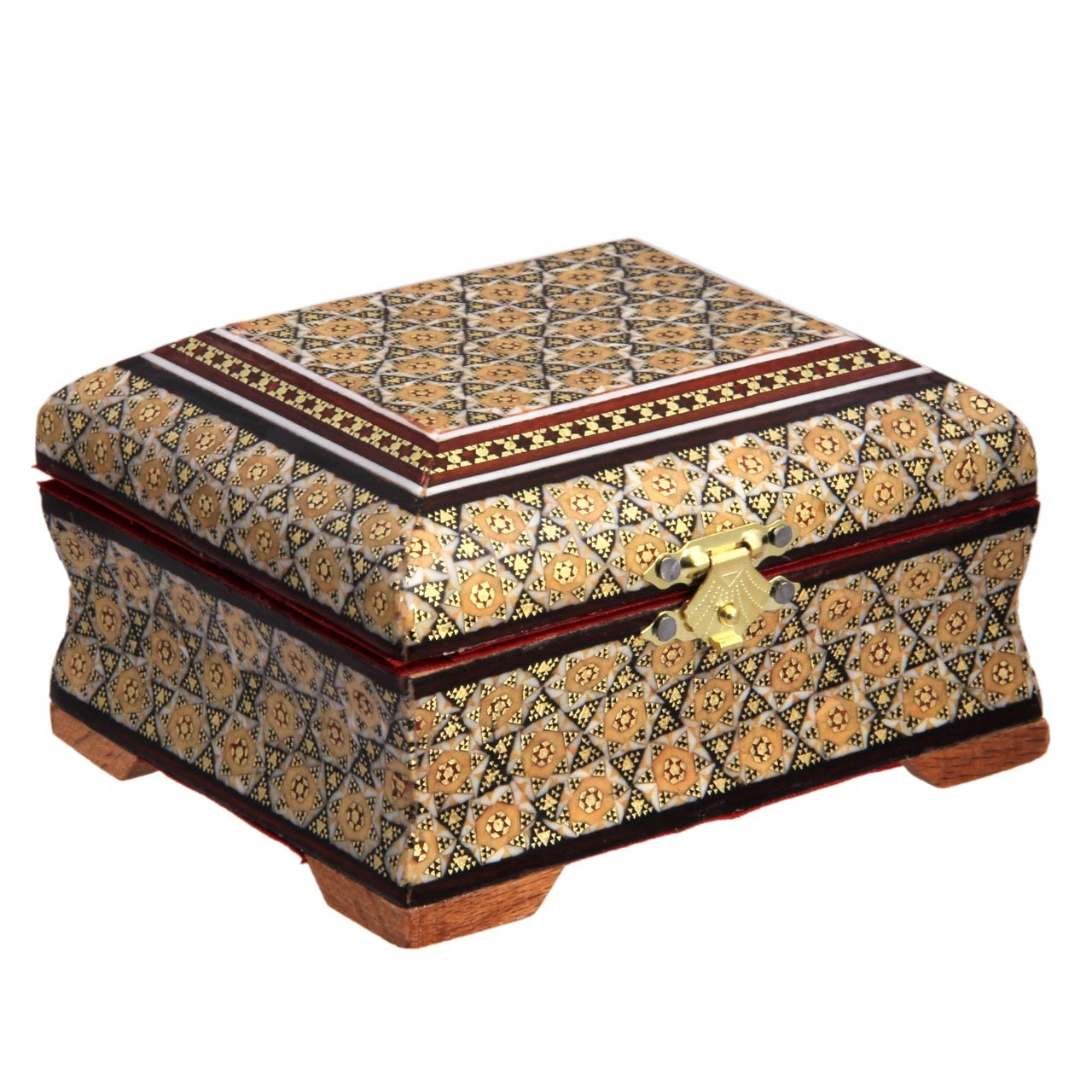 جعبه جواهرات خاتم کاری چیتساز کد dkH22