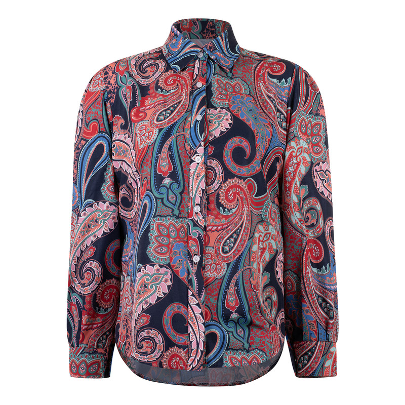 شومیز آستین بلند زنانه مدل ترمه کد blbbt101