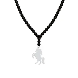 گردنبند نقره زنانه هایکا مدل اسب n.ha1 -355