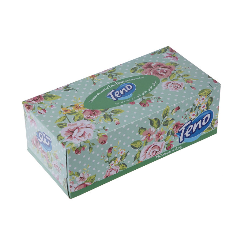 دستمال کاغذی 150 برگ تنو مدل Flowers