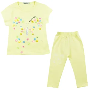 ست تی شرت و شلوارک دخترانه نیروان مدل 2100 -4