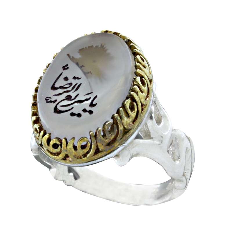 انگشتر نقره مردانه مدل شجر خطی کد f3