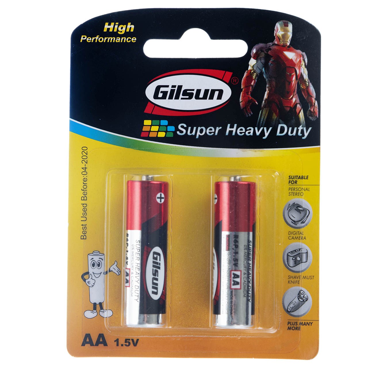 باتری قلمی گیلسان مدل Super Heavy Duty بسته 2 عددی