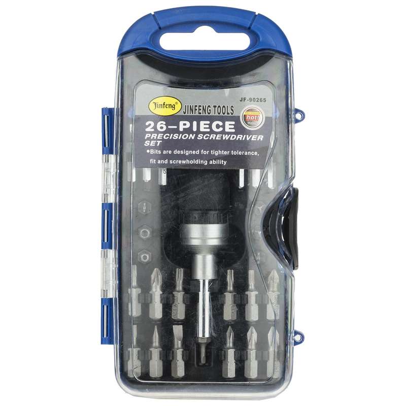 مجموعه 26 عددی پیچ گوشتی و سری پیچ گوشتی جینفنگ مدل JF-90265 مجموعه 26 عددی پیچ گوشتی و سری پیچ گوشتی جینفنگ مدل JF-90265