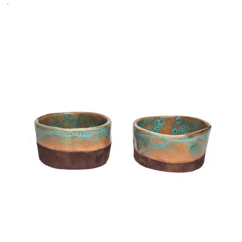 کاسه سفالی مدل دریا کد 11 بسته 2 عددی