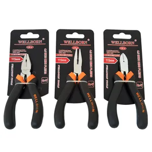 مجموعه سه عددی انبر دست و سیم چین و دم باریک ولبرن مدل AT-0115 