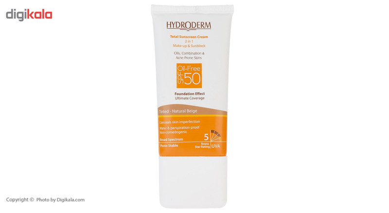 کرم ضد آفتاب هیدرودرم مدل Natural Beige حجم 40 میلی لیتر