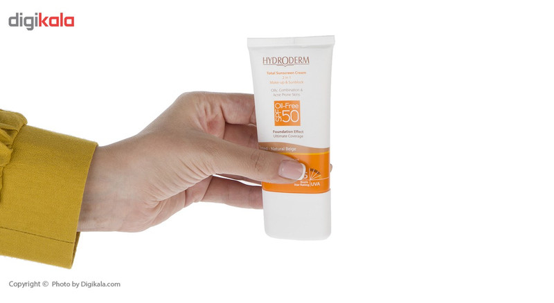 کرم ضد آفتاب هیدرودرم مدل Natural Beige حجم 40 میلی لیتر
