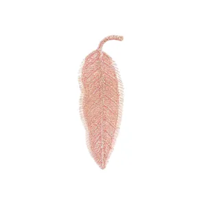 گیره مو زنانه مدل تق تقی طرح برگ پاستیلی