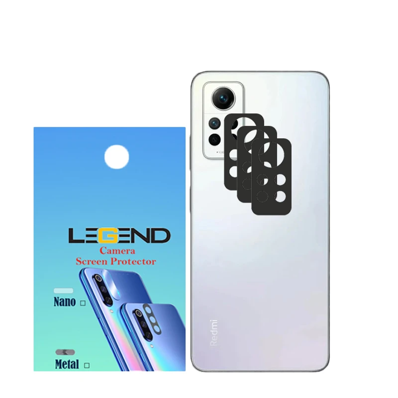 محافظ لنز دوربین لجند مدل فلزی مناسب برای گوشی موبایل شیائومی Note 12 Pro 4G بسته 3 عددی
