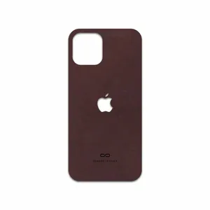 MAHOOT Matte-Dark-Brown-Leather Cover Sticker for Apple iPhone 12