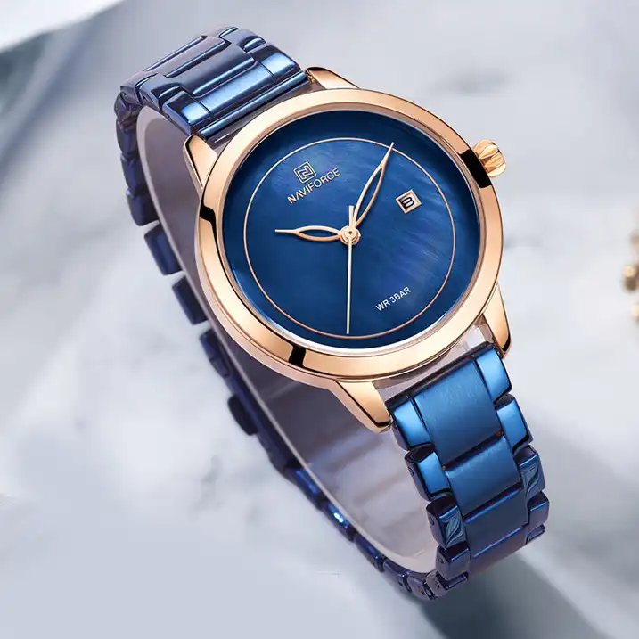 ساعت مچی عقربه ای زنانه نیوی فورس مدل NF5008blu