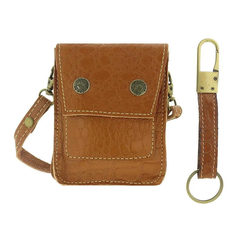 کیف پاسپورتی مردانه مدل چرمی MJ به همراه جاسوییچی