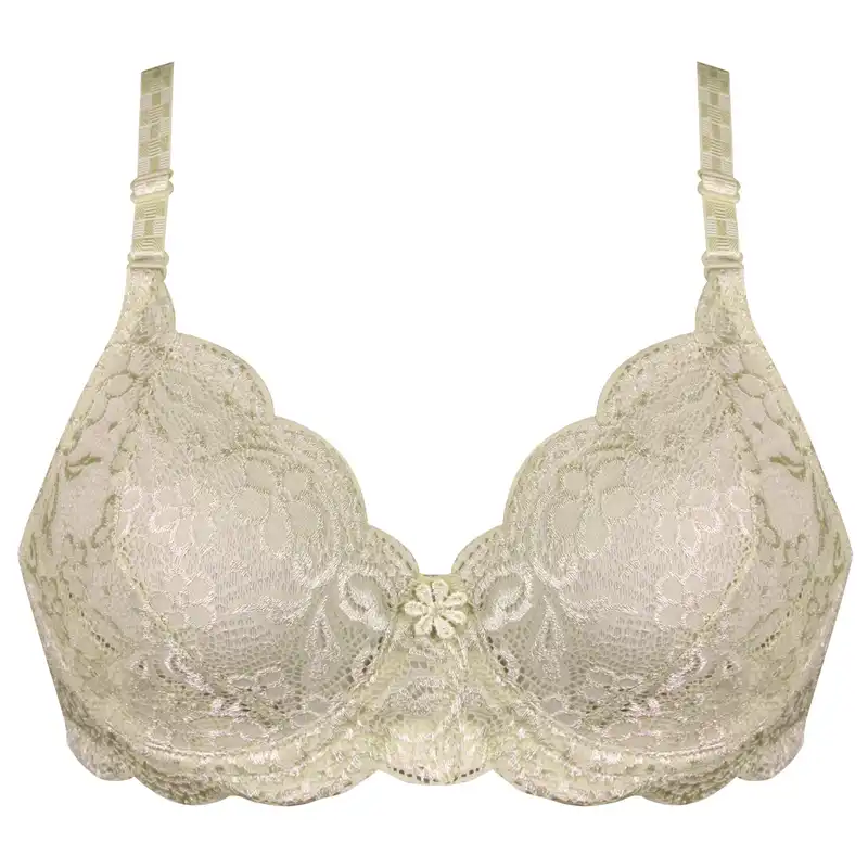 سوتین زنانه پانیذ مدل فنردار کد 66336 رنگ کرم