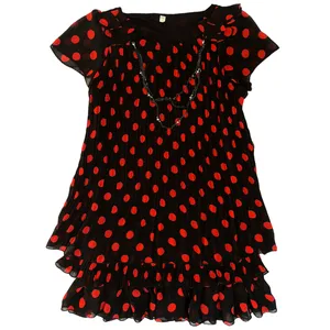 پیراهن دخترانه مدل 7386358 توپی رنگ قرمز