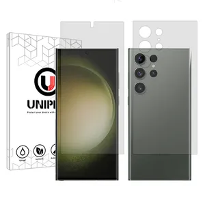 UNIPRO Star 5 model transparent screen protector suitable for Samsung Galaxy S23 Ultra mobile phone along with the back protector
