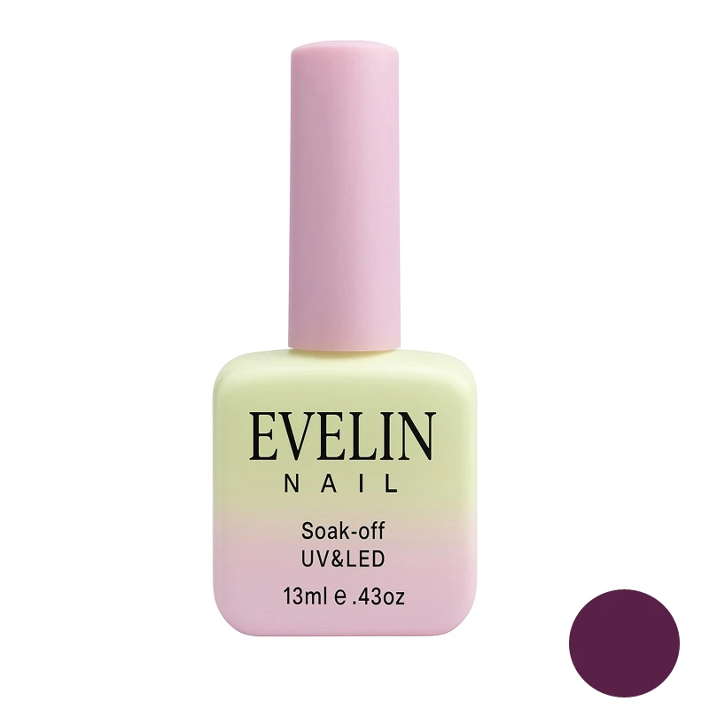 لاک ژل براق ناخن اولاین مدل 13M شماره 24 رنگ بنفش تیره