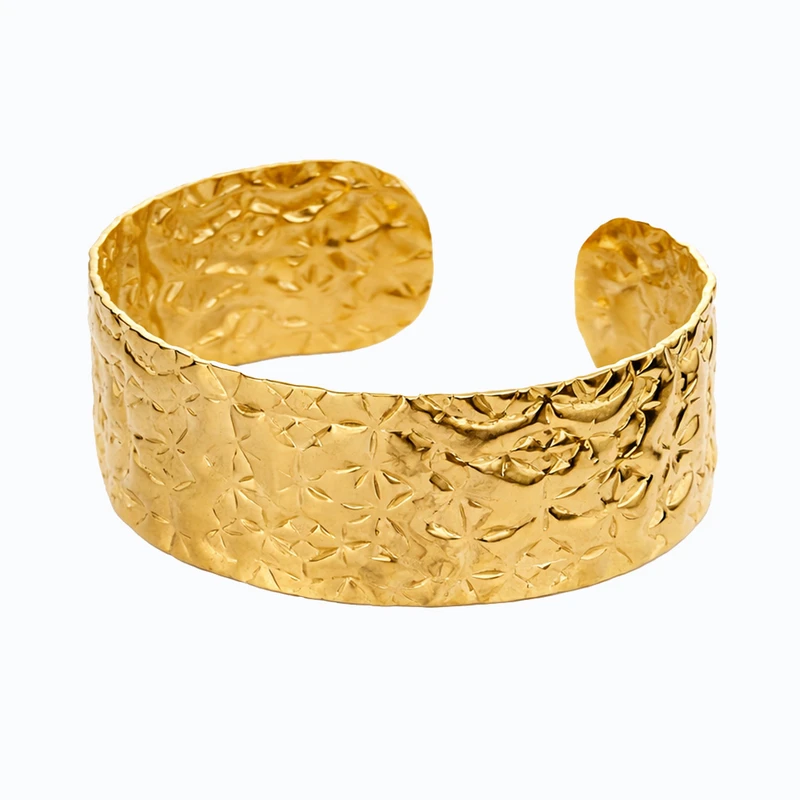 دستبند النگویی زنانه مدل کاف چکشی B1585G