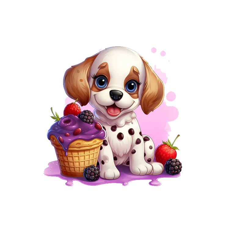 استیکر پارچه و لباس پاد آفرین مدل سگ کد 4350