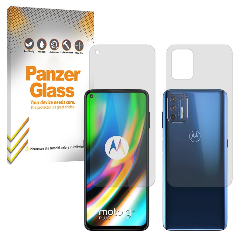 محافظ صفحه نمایش مات پنزر گلس مدل Resistant مناسب برای گوشی موبایل موتورولا Moto G9 Plus به همراه محافظ پشت گوشی