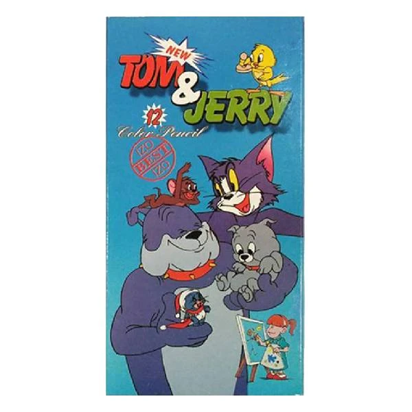 مداد رنگی 12 رنگ طرح تام و جری کد 14